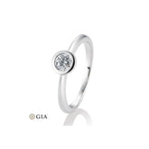 Breuning 18 Karat Gold Verlobungsring Zarge mit Diamanten - 41/85132-6